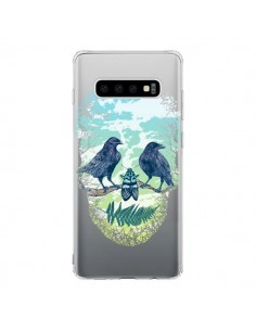 Coque Samsung S10 Tête de Mort Nature Transparente -...