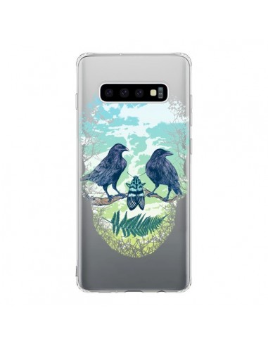 Coque Samsung S10 Tête de Mort Nature Transparente - Rachel Caldwell