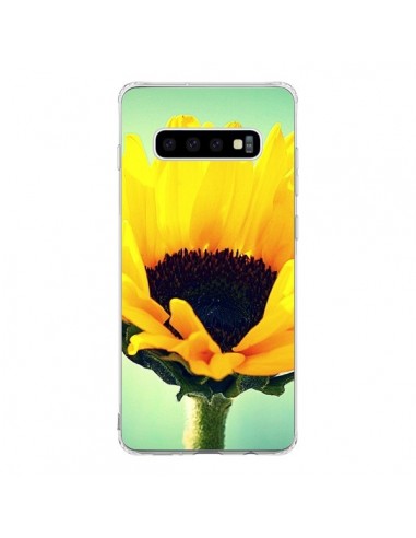 Coque Samsung S10 Tournesol Zoom Fleur - R Delean