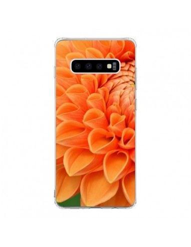 Coque Samsung S10 Fleurs oranges flower - R Delean
