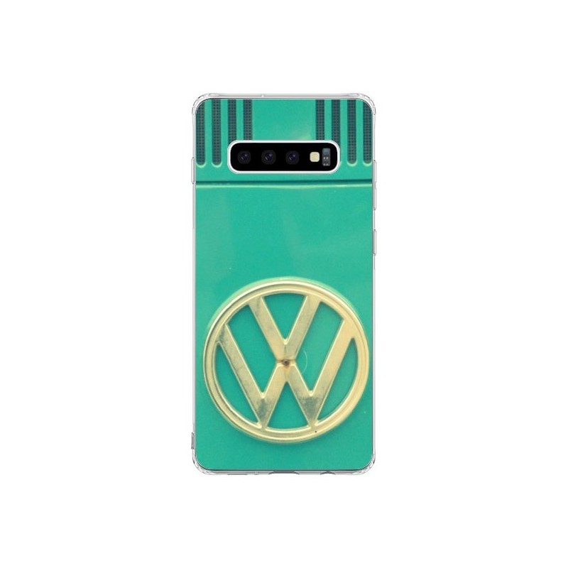 Coque Samsung S10 Groovy Van Hippie VW Bleu - R Delean