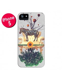 Coque Zebre The World pour iPhone 5 et 5S - Eleaxart
