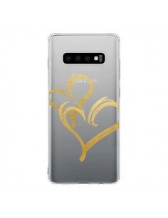 Coque Samsung S10 Deux Coeurs Love Amour Transparente -...
