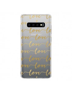 Coque Samsung S10 Love Amour Repeating Transparente -...