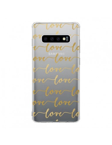Coque Samsung S10 Love Amour Repeating Transparente - Sylvia Cook