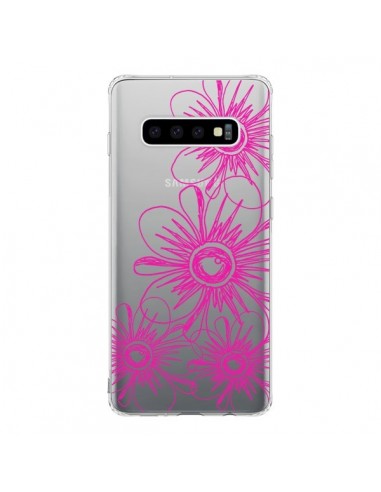 Coque Samsung S10 Spring Flower Fleurs Roses Transparente - Sylvia Cook
