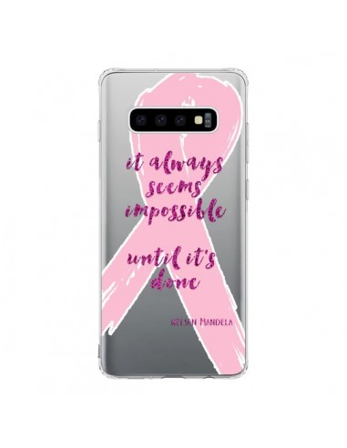 Coque Samsung S10 It always seems impossible, cela semble toujours impossible Transparente - Sylvia Cook