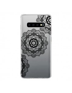 Coque Samsung S10 Triple Mandala Noir Black Transparente...