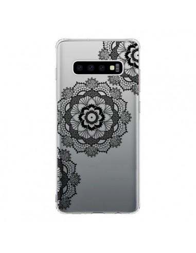 Coque Samsung S10 Triple Mandala Noir Black Transparente - Sylvia Cook