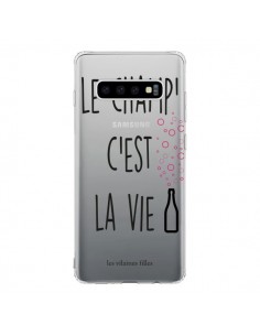 Coque Samsung S10 Le Champ, c'est la Vie Transparente -...