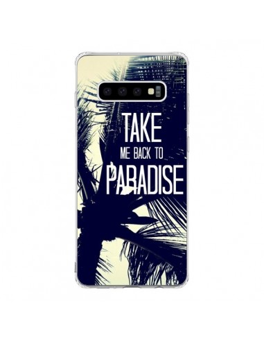 Coque Samsung S10 Take me back to paradise USA Palmiers - Tara Yarte