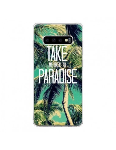Coque Samsung S10 Take me back to paradise USA Palmiers Palmtree - Tara Yarte