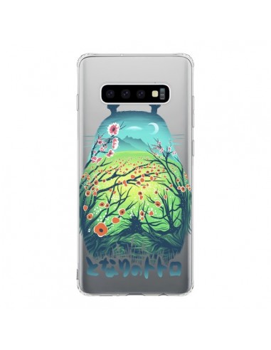 Coque Samsung S10 Totoro Manga Flower Transparente - Victor Vercesi