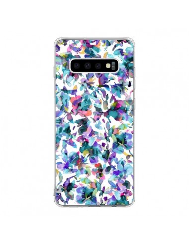 Coque Samsung S10 Aquatic Flowers Blue - Ninola Design