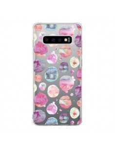Coque Samsung S10 Big Watery Dots Pink - Ninola Design