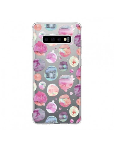 Coque Samsung S10 Big Watery Dots Pink - Ninola Design
