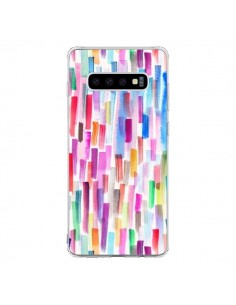 Coque Samsung S10 Colorful Brushstrokes Multicolored -...