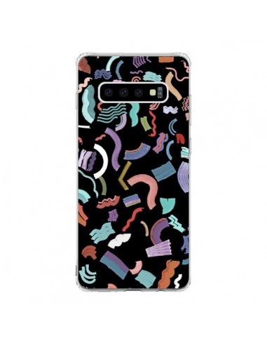 Coque Samsung S10 Curly and Zigzag Stripes Black - Ninola Design