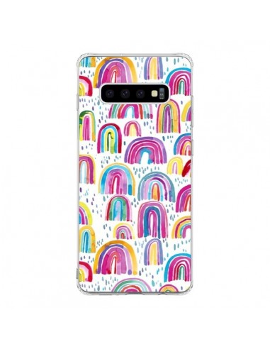 Coque Samsung S10 Cute Watercolor Rainbows - Ninola Design