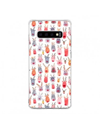 Coque Samsung S10 Cute Winter Reindeers - Ninola Design