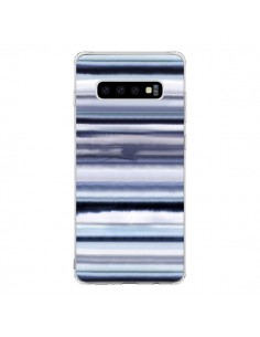 Coque Samsung S10 Degrade Stripes Watercolor Navy -...