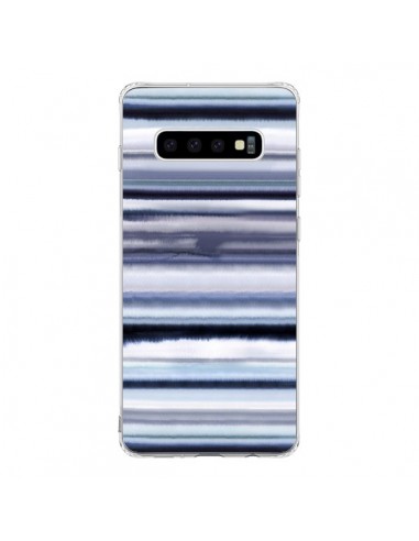 Coque Samsung S10 Degrade Stripes Watercolor Navy - Ninola Design