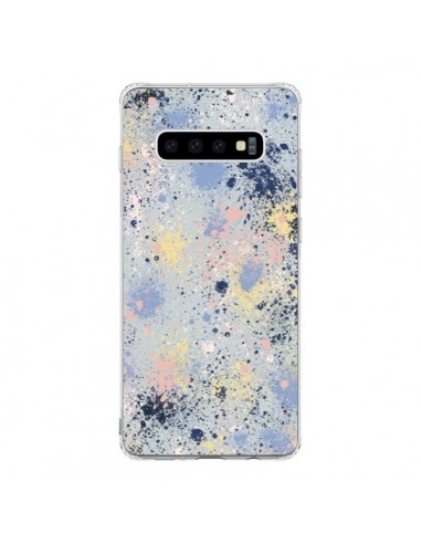 Coque Samsung S10 Gradient Watercolor Lines Blue - Ninola Design