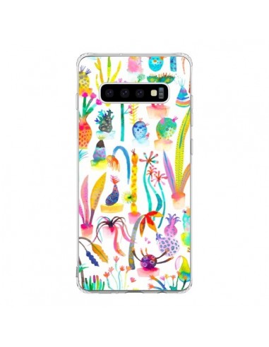 Coque Samsung S10 Little Textured Dots White - Ninola Design