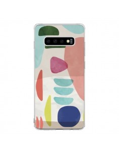 Coque Samsung S10 Moody Geometry Multi White - Ninola Design