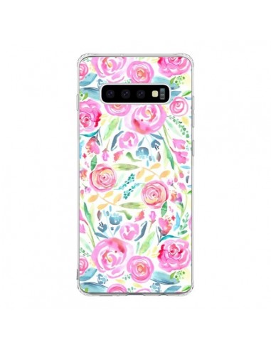Coque Samsung S10 Speckled Watercolor Pink - Ninola Design