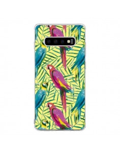 Coque Samsung S10 Tropical Monstera Leaves Multicolored -...