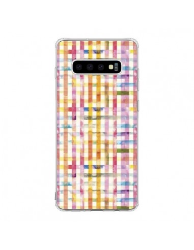 Coque Samsung S10 Vichy Black Yellow - Ninola Design