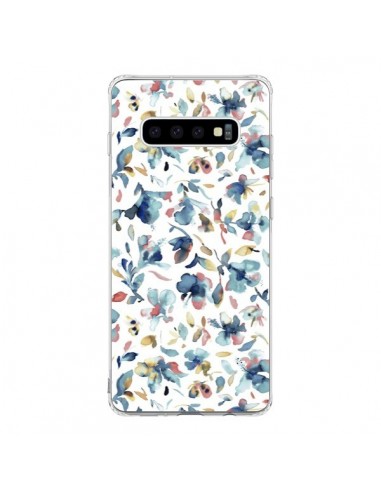 Coque Samsung S10 Watery Hibiscus Blue - Ninola Design