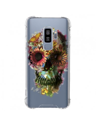 Coque Samsung S9 Plus Skull Flower Tête de Mort Transparente - Ali Gulec