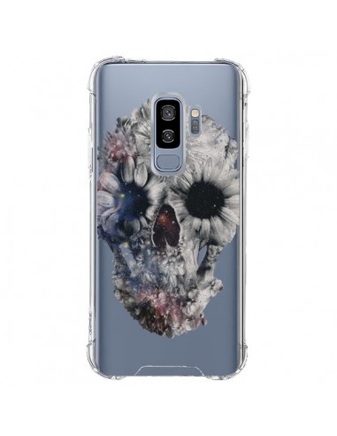 Coque Samsung S9 Plus Floral Skull Tête de Mort Transparente - Ali Gulec