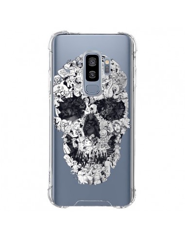 Coque Samsung S9 Plus Doodle Skull Dessin Tête de Mort Transparente - Ali Gulec