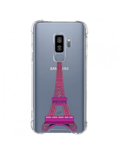 Coque Samsung S9 Plus Tour Eiffel Rose Paris Transparente - Asano Yamazaki