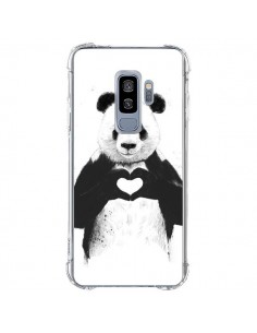 Coque Samsung S9 Plus Panda Amour All you need is love -...