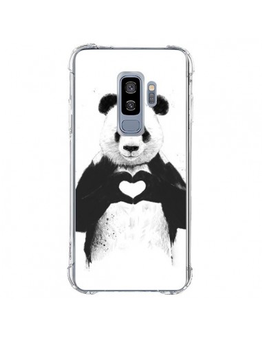 Coque Samsung S9 Plus Panda Amour All you need is love - Balazs Solti