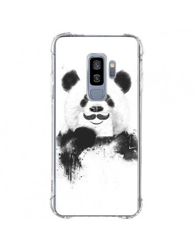 Coque Samsung S9 Plus Funny Panda Moustache Movember - Balazs Solti