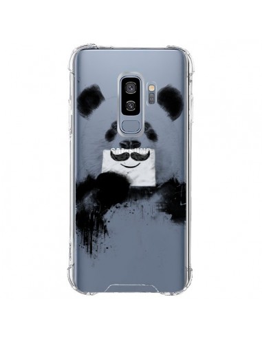 Coque Samsung S9 Plus Funny Panda Moustache Transparente - Balazs Solti
