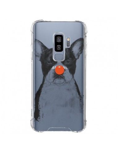 Coque Samsung S9 Plus Clown Bulldog Dog Chien Transparente - Balazs Solti