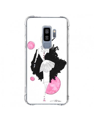 Coque Samsung S9 Plus Demoiselle Femme Fashion Mode Rose - Cécile