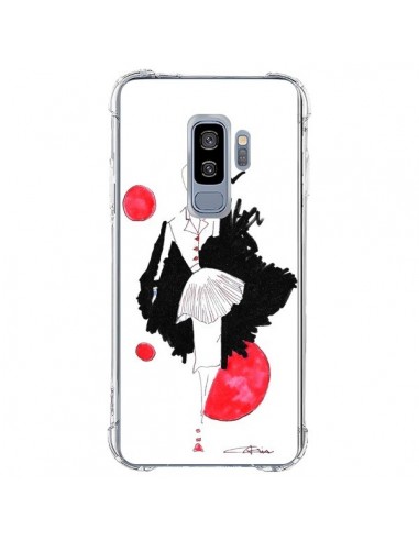 Coque Samsung S9 Plus Demoiselle Femme Fashion Mode Rouge - Cécile