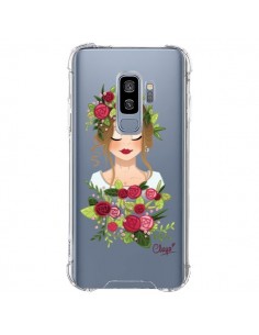 Coque Samsung S9 Plus Femme Closed Eyes Fleurs...