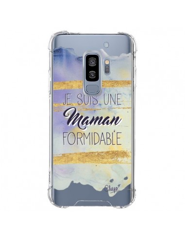 Coque Samsung S9 Plus Je suis une Maman Formidable Violet Transparente - Chapo