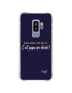 Coque Samsung S9 Plus C'est Papa qui Décide Bleu Marine -...