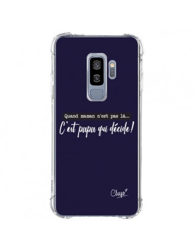 Coque Samsung S9 Plus C'est Papa qui Décide Bleu Marine - Chapo