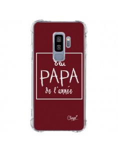 Coque Samsung S9 Plus Elu Papa de l'Année Rouge Bordeaux...