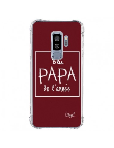 Coque Samsung S9 Plus Elu Papa de l'Année Rouge Bordeaux - Chapo